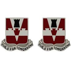 876th Engineer Battalion Unit Crest (Build for Tomorrow)